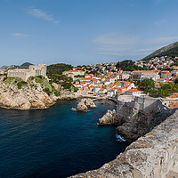 Buy canvas prints of Fort Lovrijenac seen from the city walls by Jason Wells