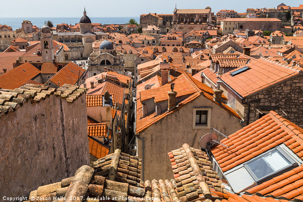 Colourful Dubrovnik skyline Picture Board by Jason Wells