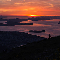 Buy canvas prints of Sunset over the Elaphiti islands by Jason Wells
