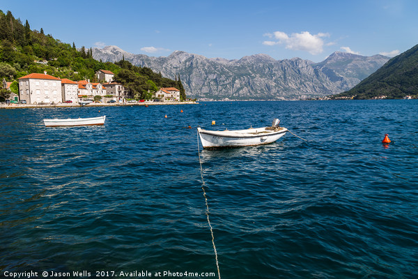 Pretty Perast in the Bay of Kotor Picture Board by Jason Wells