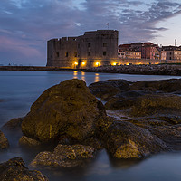Buy canvas prints of Long exposure of St John’s Fortress by Jason Wells