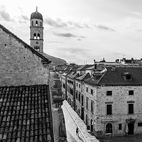 Buy canvas prints of The Stradun in monochrome by Jason Wells