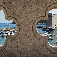 Buy canvas prints of Decorations on the bridge by Ploce Gate by Jason Wells