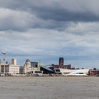 Buy canvas prints of Liverpool waterfront under a stormy sky by Jason Wells