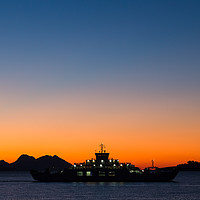 Buy canvas prints of Sunrise over the car ferry by Jason Wells