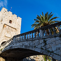 Buy canvas prints of Kopnena Vrata - the land gate into Korcula old tow by Jason Wells