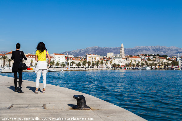 Walking along Split's waterfront Picture Board by Jason Wells