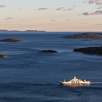 Buy canvas prints of Carr fery returns to Orebic from Korcula Island by Jason Wells