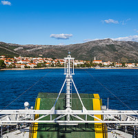 Buy canvas prints of Approaching Orebic on the Croatian mainland by Jason Wells