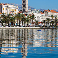 Buy canvas prints of Cathedral of St Domnius reflects in the water by Jason Wells