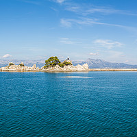 Buy canvas prints of L shaped breakwater of Trpanj harbour by Jason Wells