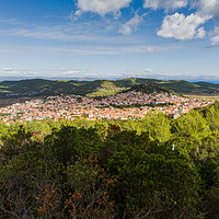 Buy canvas prints of Panorama of Blato surrounded by hills and forests by Jason Wells