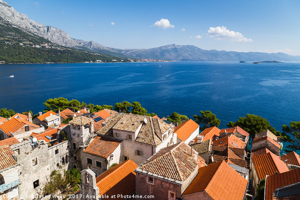 Looking out across the Peljesac channel Picture Board by Jason Wells