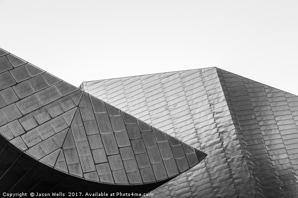 The Lowry shopping centre in monochrome Picture Board by Jason Wells