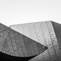 Buy canvas prints of The Lowry shopping centre in monochrome by Jason Wells