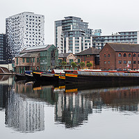 Buy canvas prints of Reflections of Gas Street Basin by Jason Wells