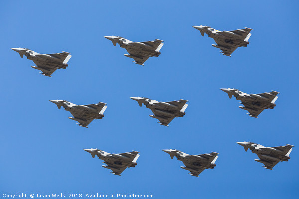 Diamond nine formation of Typhoons Picture Board by Jason Wells
