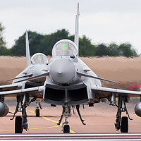 Buy canvas prints of Royal Air Force Typhoon FGR.4 pair by Jason Wells