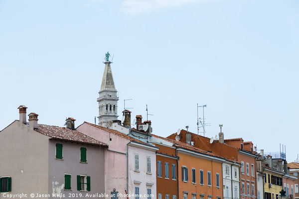 Rooftops of Rovinj Picture Board by Jason Wells
