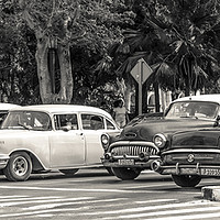 Buy canvas prints of Classical cars line the Prado by Jason Wells