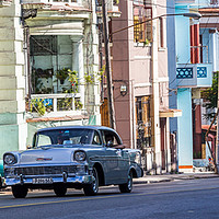 Buy canvas prints of Centro Havana panorama - cars by Jason Wells