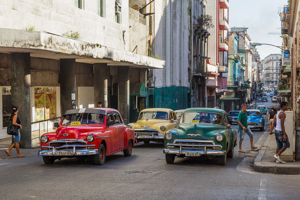 Taxi route in Havana Picture Board by Jason Wells