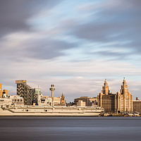 Buy canvas prints of HMS Prince of Wales at sunset by Jason Wells