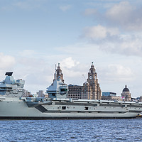 Buy canvas prints of Panorama of HMS Prince of Wales on the Liverpool w by Jason Wells