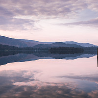 Buy canvas prints of Derwent Water at dusk by Jason Wells