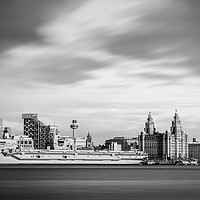 Buy canvas prints of HMS Prince of Wales in monochrome by Jason Wells