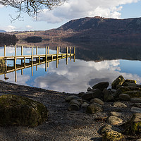Buy canvas prints of Rocky shore of Derwent Water by Jason Wells