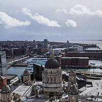 Buy canvas prints of Liverpool waterfront letterbox crop by Jason Wells