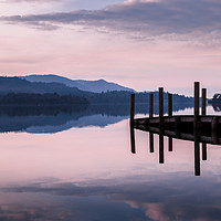 Buy canvas prints of Dusk at Derwent Water in Cumbria by Jason Wells