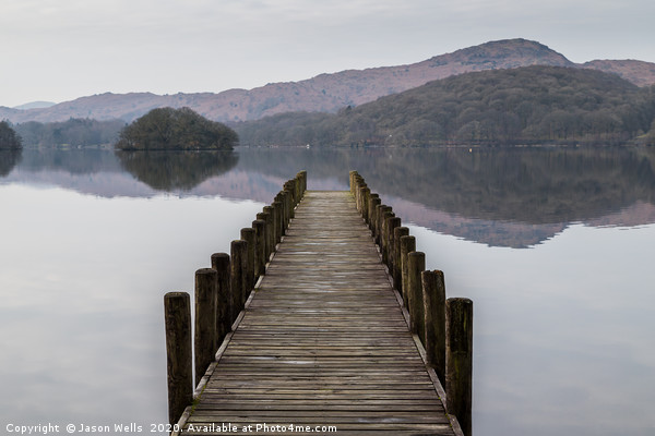 Long jetty on Coniston Water Picture Board by Jason Wells