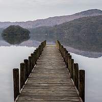 Buy canvas prints of Long jetty on Coniston Water by Jason Wells