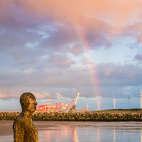 Buy canvas prints of Rainbow over the Iron Man by Jason Wells