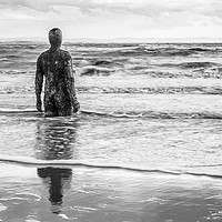 Buy canvas prints of Ripples of water surround the Iron Man by Jason Wells