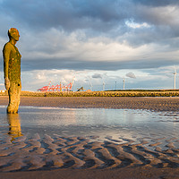 Buy canvas prints of Iron Man in a pool of water at low tide by Jason Wells