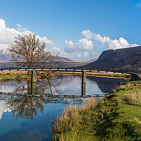Buy canvas prints of Chinese bridge spans the River Derwent by Jason Wells