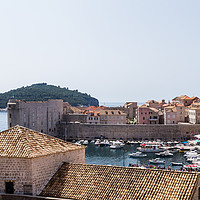 Buy canvas prints of Dubrovnik harbour letterbox crop by Jason Wells