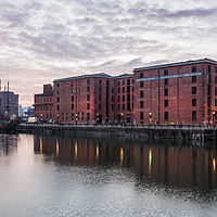 Buy canvas prints of Dawn sky above the Merseyside Maritime Museum by Jason Wells
