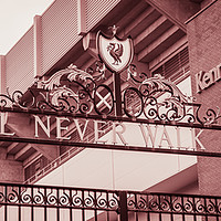 Buy canvas prints of Shankly Gates at Anfield stadium by Jason Wells