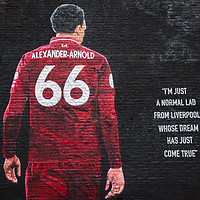Buy canvas prints of Trent Alexander-Arnold mural in Liverpool by Jason Wells