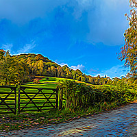 Buy canvas prints of Panorama of a pathway in the Lakes by Jason Wells