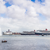 Buy canvas prints of Three Queens on the Liverpool waterfront by Jason Wells