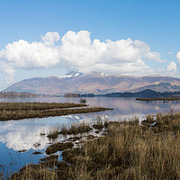 Buy canvas prints of Skiddaw reflecting into Derwent Water by Jason Wells