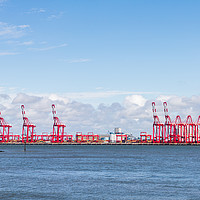 Buy canvas prints of Liverpool dock panorama by Jason Wells