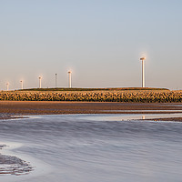 Buy canvas prints of Channels of water at Crosby beach by Jason Wells