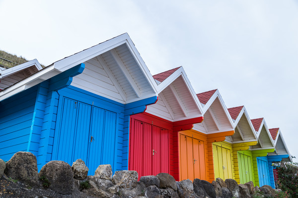 Vibrant beach huts in Scarborough Picture Board by Jason Wells