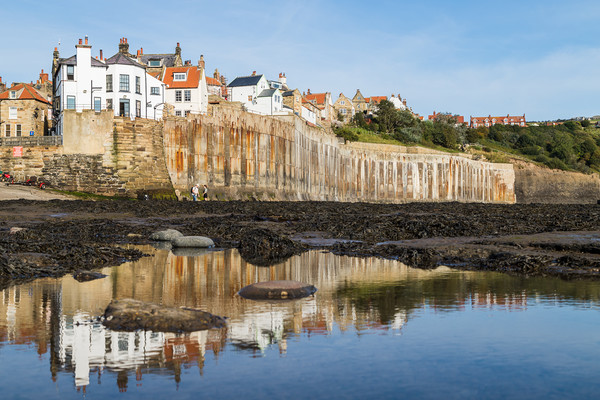 Reflections of Robin Hoods Bay Picture Board by Jason Wells